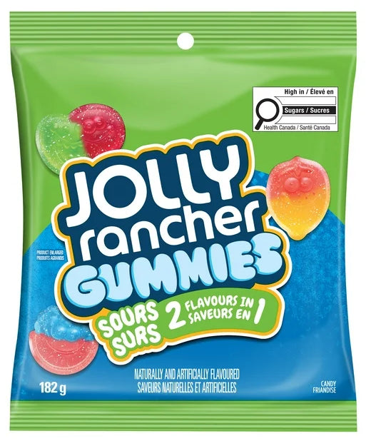 JOLLY RANCHER 2-in-1 Sours, Gummy Candy, 182g