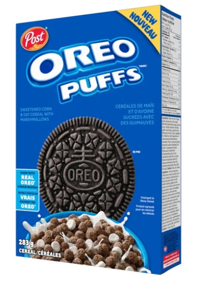 Post Oreo Puffs Breakfast Cereal, 283g