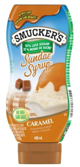 Smucker's Sundae Syrup No Sugar Added Caramel Flavored Syrup, 428mL