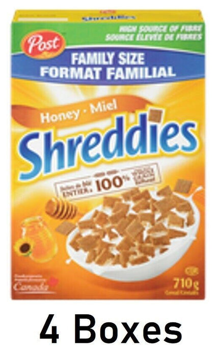 Honey Shreddies Family Size Cereal Box 710g Each 4 Boxes