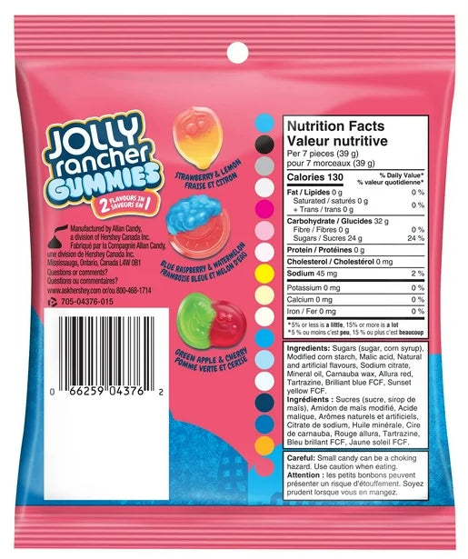 JOLLY RANCHER 2 in 1 Original, Gummy Candy, 182g