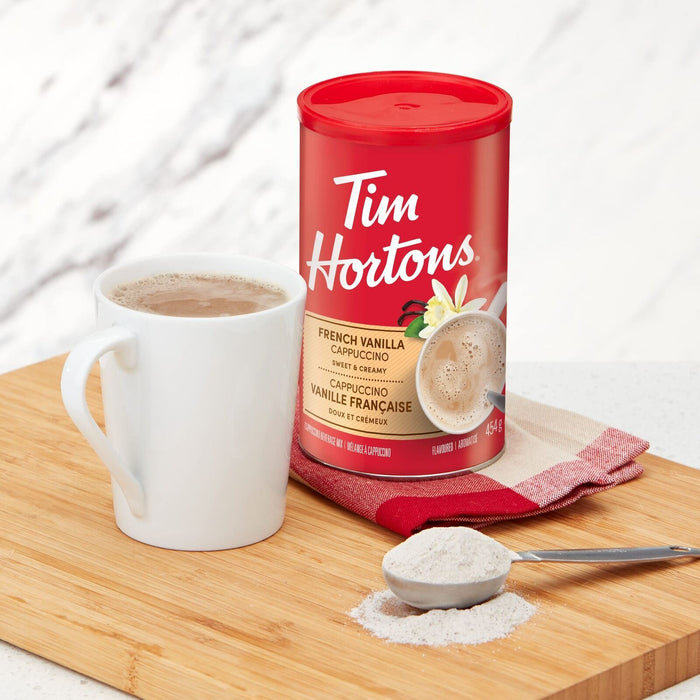 Tim Horton's Instant Cappuccino, French Vanilla, 16 Ounce {Canadian Product}