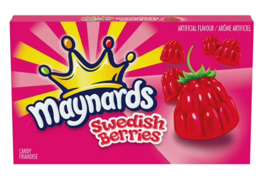 Maynards, Swedish Berries Gummy Candy, Candy Box, 100g