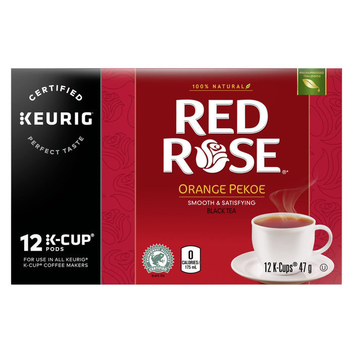 Red Rose Orange Pekoe Tea Keurig K-Cup Pods 12 Cups