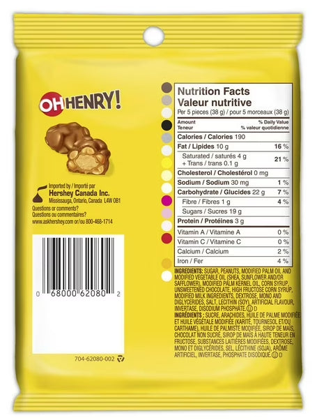 Oh Henry! Chocolate Mini Bites Pouch, 104g