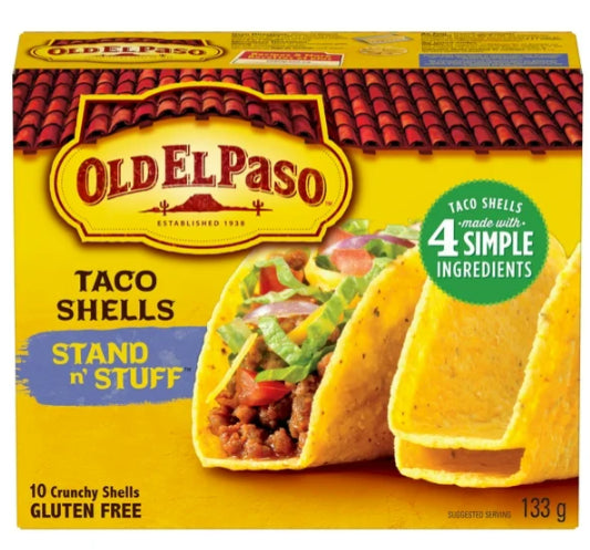 Old El Paso Stand n Stuff Taco Shells, Gluten Free, 10 Count, 133g