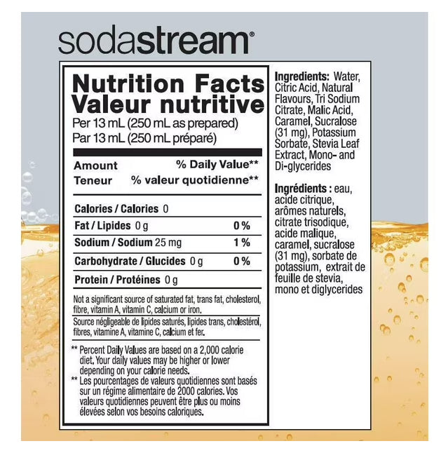 SodaStream Classic, Diet Ginger Ale Flavour Drink Mix, 440mL