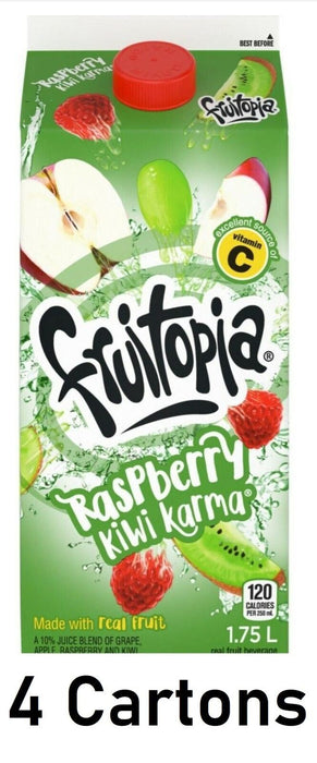 Fruitopia Raspberry Kiwi Karma Juice 1.75 Liters Each 4 Cartons from Canada