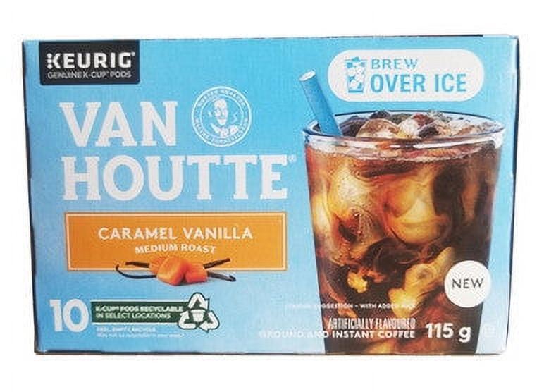 Van Houtte Brew over Ice Caramel Vanilla Medium Roast Coffee, 10 K-Cups, 115g - CanadaGrocery