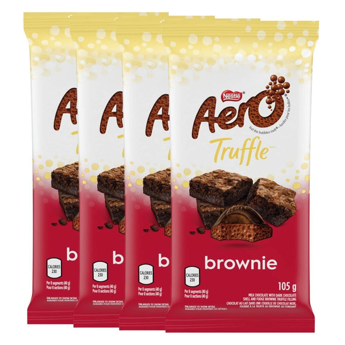 Aero Truffle Brownie Bar, 105g/3.7oz Each 4 Large Bars