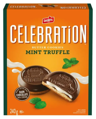 Celebration Mint Truffle Dark Chocolate 45% Cocoa Butter Cookies, 240g