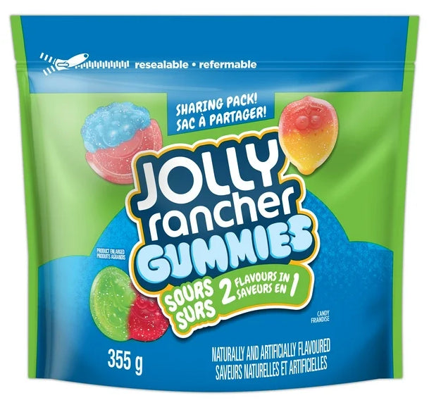 JOLLY RANCHER 2 in 1 Gummies Sours, 355g