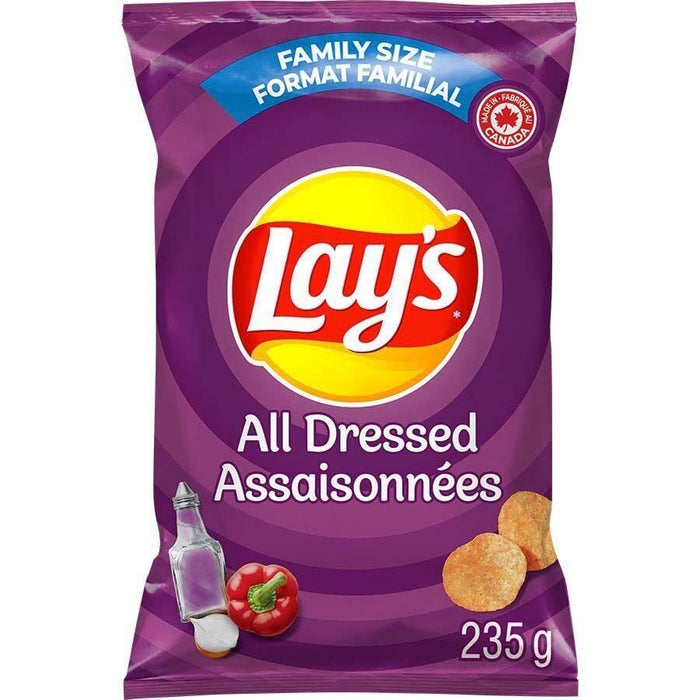 Lays All Dressed Potato Chips Family Bag 235g/8.2oz CANADIAN {1-5 DAY SHIPPING}