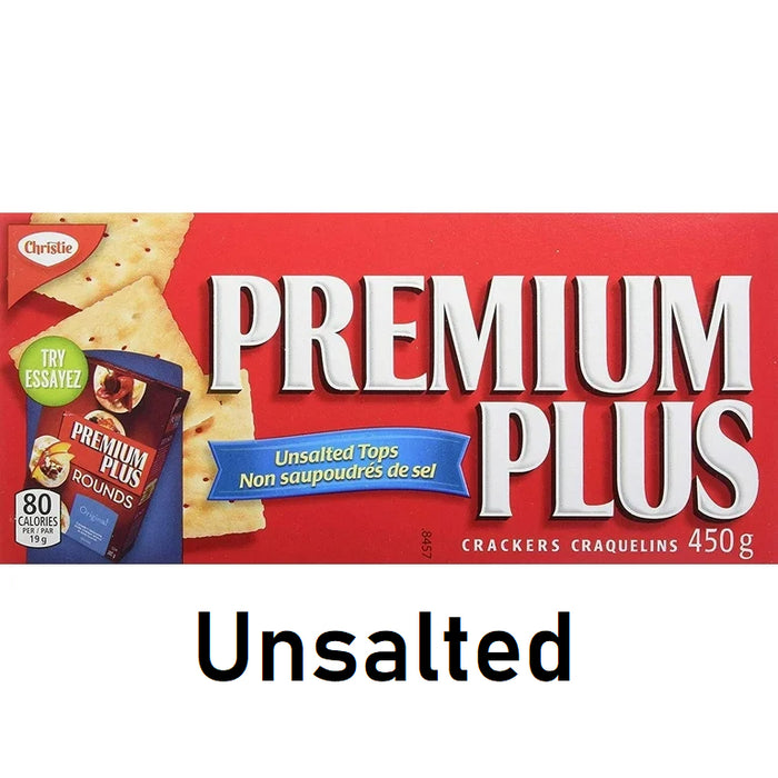 Christie Premium Plus Unsalted Crackers, 450g/15.9oz