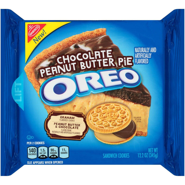 OREO Chocolate Peanut Butter Pie Sandwich Cookies, 12.2oz