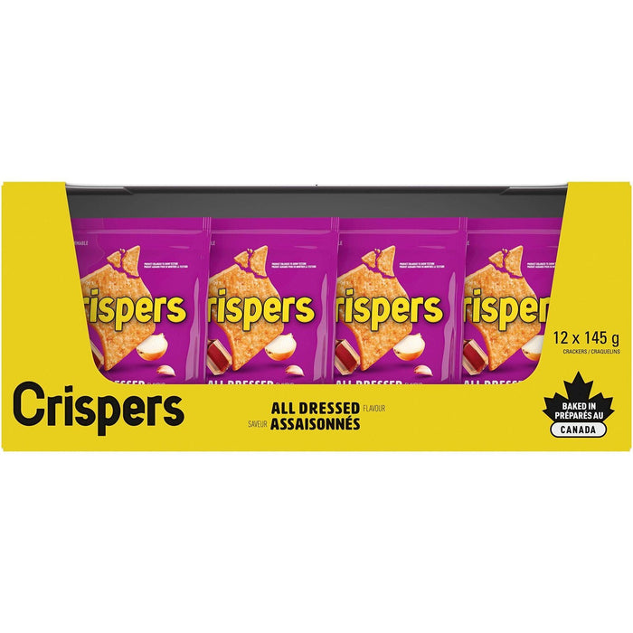 Christie Crispers, All Dressed Crackers, 145g/5.1oz FULL CASE (12 Pack)