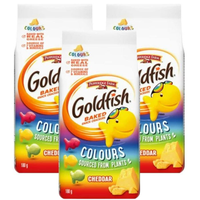 Goldfish Colours Crackers, 180g/6.3oz (Pack of 3)