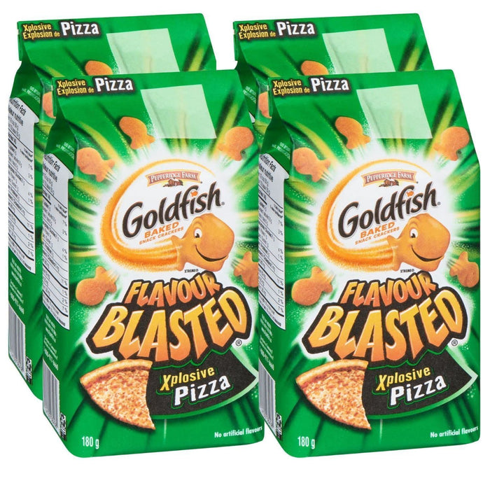 Goldfish Flavour Blasted Explosive Pizza Crackers, 180g/6.3oz (Pack of 4)