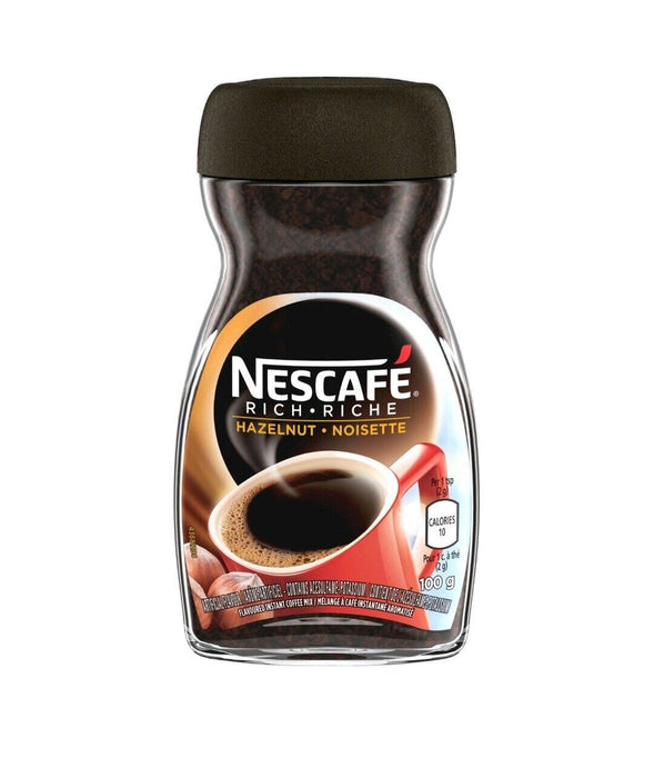 Nescafe Rich Hazelnut Instant Coffee from Canada 100g 3.5oz Each 10 Jars