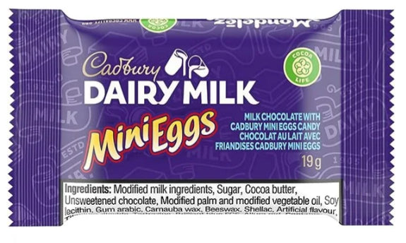 Cadbury Dairy Milk, Assorted Chocolate Mini Bars, Individually Wrapped, 19pc 361g