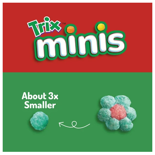 Trix Minis Breakfast Cereal, Fruity Corn Puffs with Whole Grains, 306g