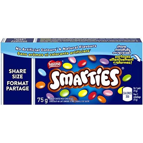 Nestle Smarties Share Size Case of 24 x 75g Boxes