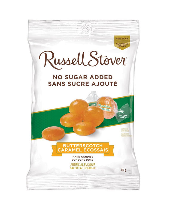 Russell Stover, Butterscotch No Sugar Added Hard Candies, Bag, 150g/5.3oz