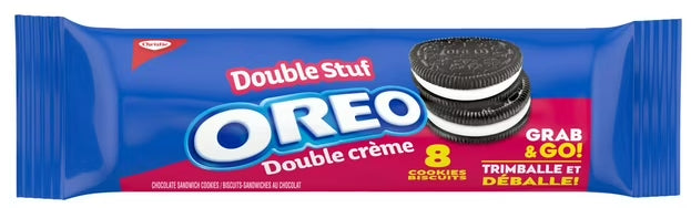 Oreo Double Stuf, Chocolate Sandwich Cookies, Pack of 8, 116g