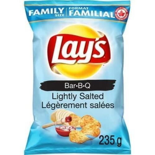 Lay's Barbecue Lightly Salted Potato Chips, 235g/8.3oz. - CanadaGrocery