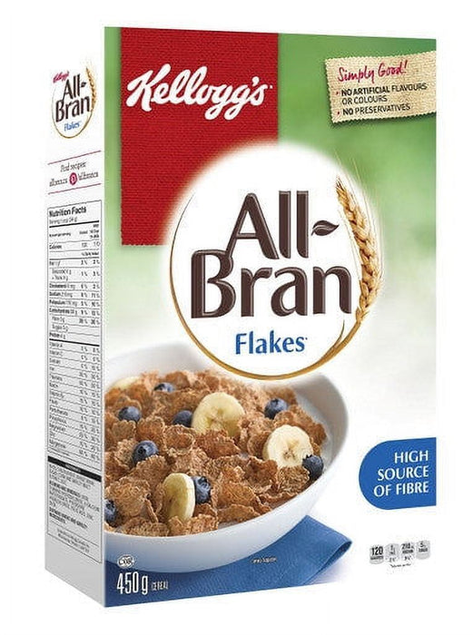 Kellogg's All-Bran Flakes Cereal, 450g/15.9oz - CanadaGrocery