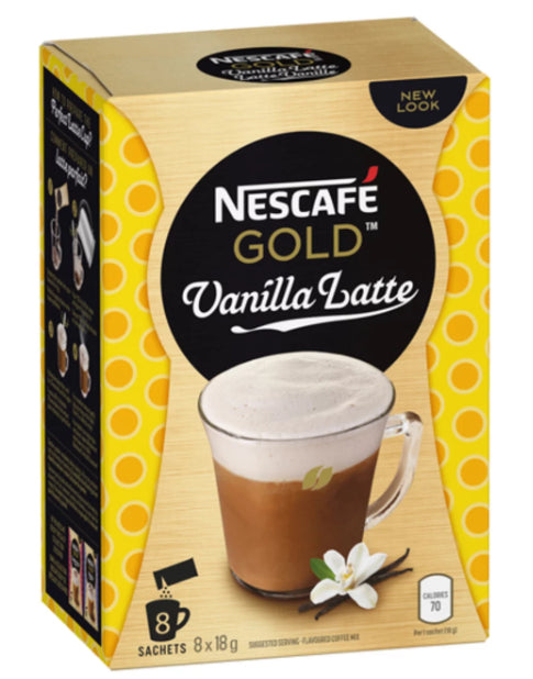 Nescafe Gold Coffee Vanilla Latte 8 x 18g