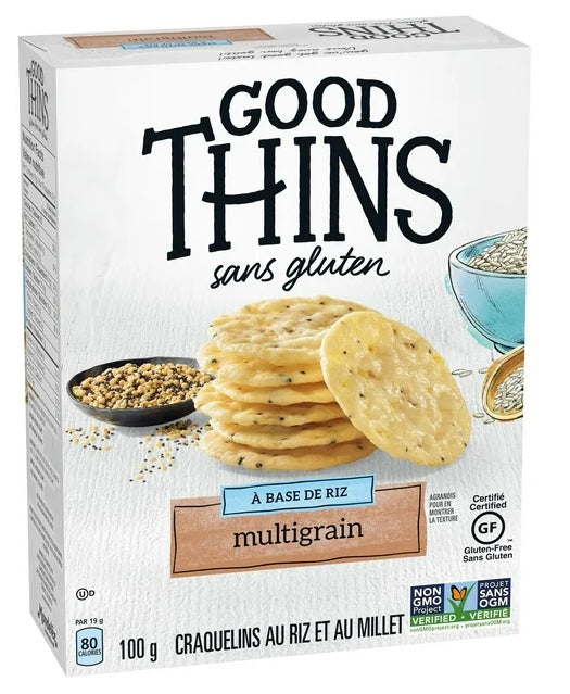 Good Thins, Multigrain, Gluten Free Rice Crackers, 100g