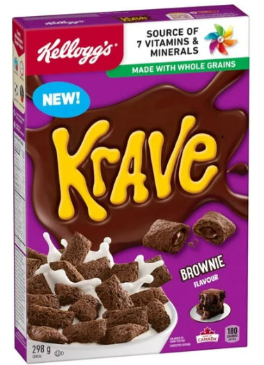 Kellogg's Krave Brownie Flavor Cereal 298g