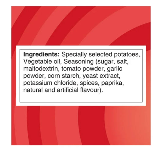 Lays Tomato Tango Flavored Potato Chips, 165g