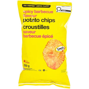 No Name Spicy Barbecue Flavour Potato Chips, 200g