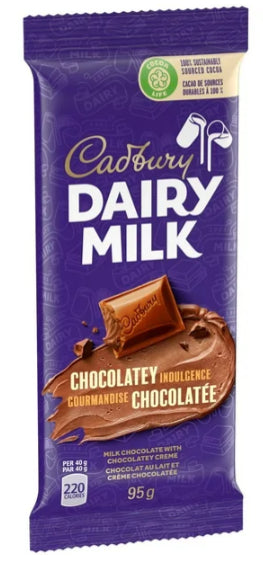 Cadbury Dairy Milk Chocolatey Indulgence Chocolate Bars, 95g