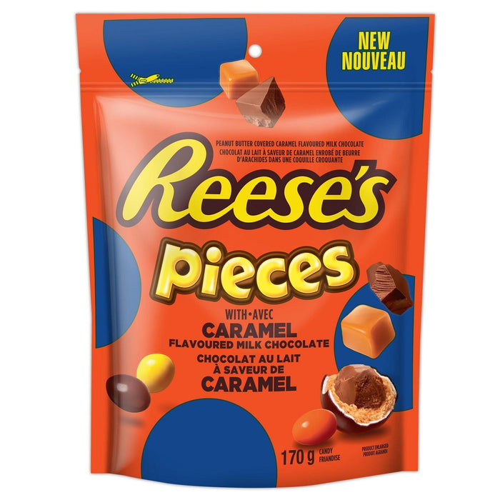 Reese's Pieces with Caramel Chocolate Candy 170g Each 8 Bags