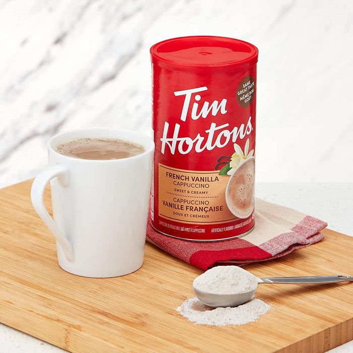 Tim Hortons French Vanilla Cappuccino Beverage Mix 16oz Each 2 Cans