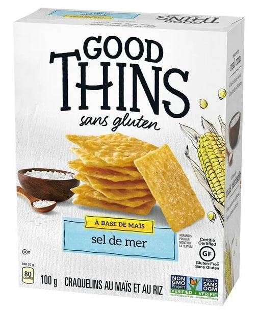 Good Thins, Sea Salt, Gluten Free Corn Crackers, 100g