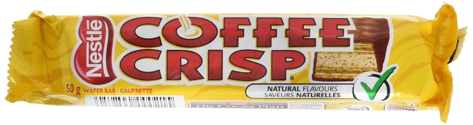 Nestle Coffee Crisp Chocolate Bars 52g Each 36 Full Size Bars