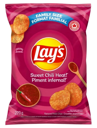 Lay's Sweet Chili Heat Potato Chips, 220g