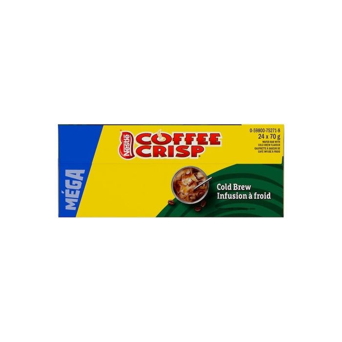 Nestle Coffee Crisp Mega Cold Brew Wafer Bars Case, 24x70g