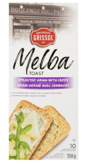 Boulangerie Grissol Melba Toast Sprouted Grain with Seeds, 10pc 350g