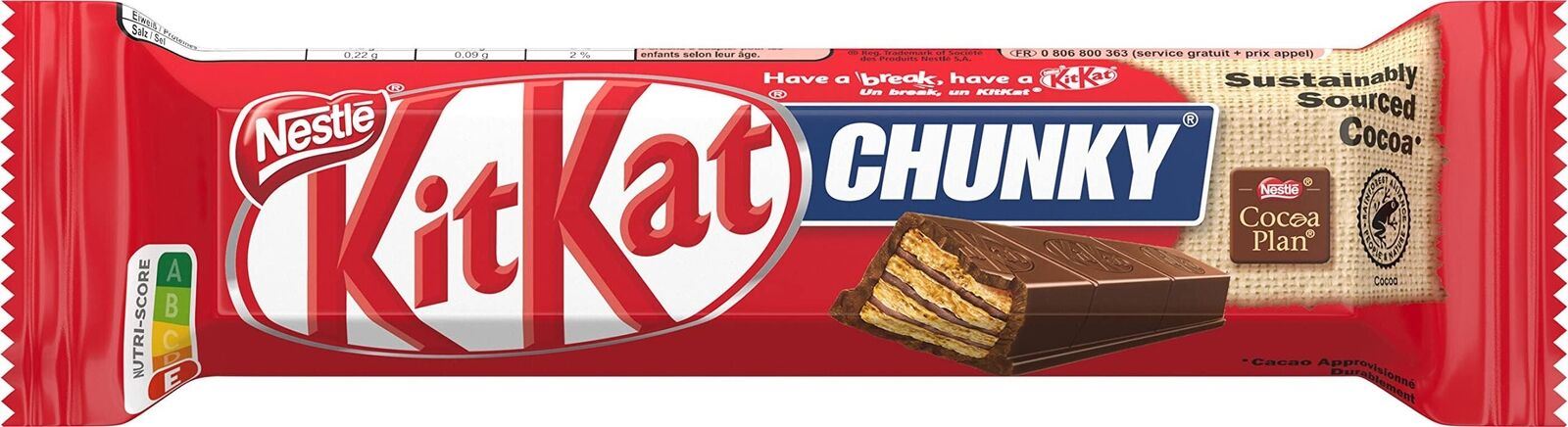 KitKat Chunky Made With Superior Canadian Chocolate 49g Each 24 Full Size Bars