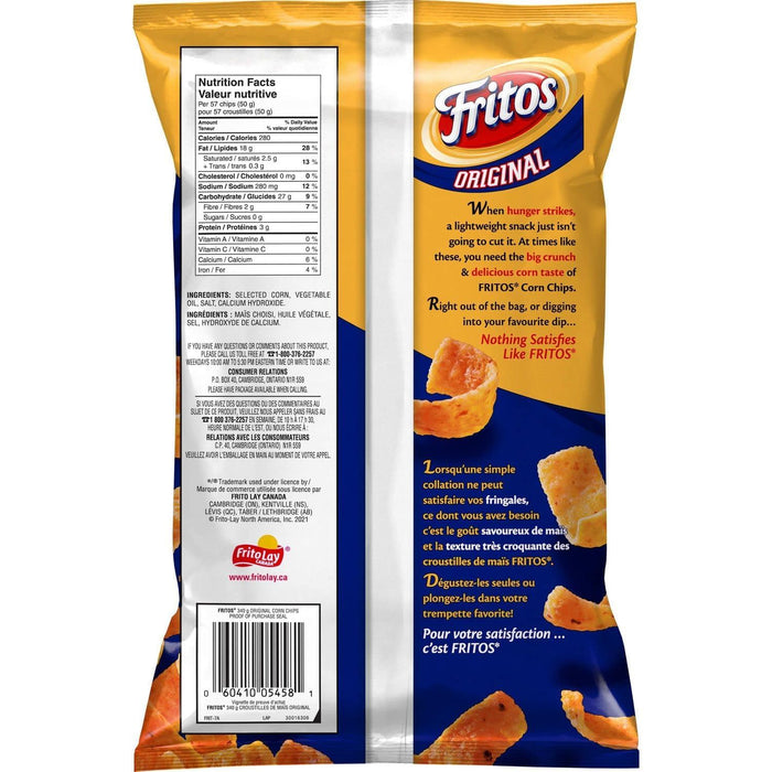 Fritos Original Corn Chips, 340g/12.3oz Each 3 Bags