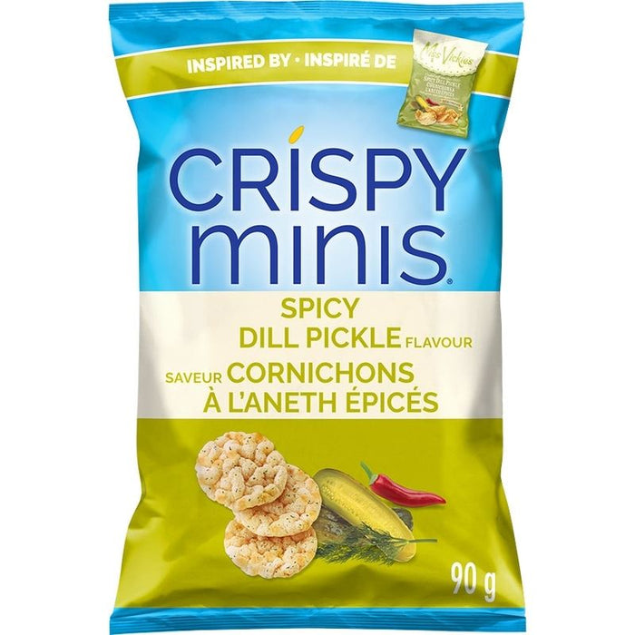 Quaker Crispy Minis Brown Rice Chips Spicy Dill Pickle, 90g