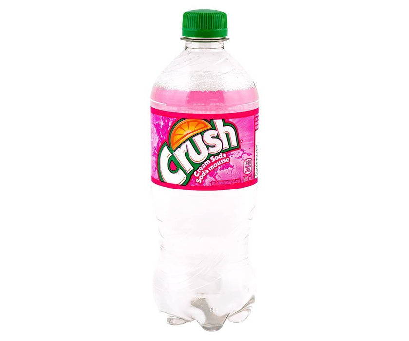 Crush Clear Cream Soda Pop 591ml/20oz, 12 BOTTLES