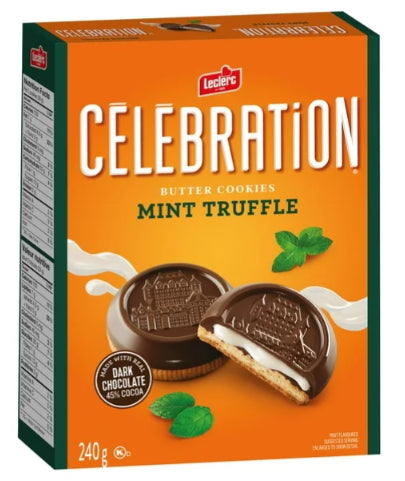 Celebration Mint Truffle Dark Chocolate 45% Cocoa Butter Cookies, 240g