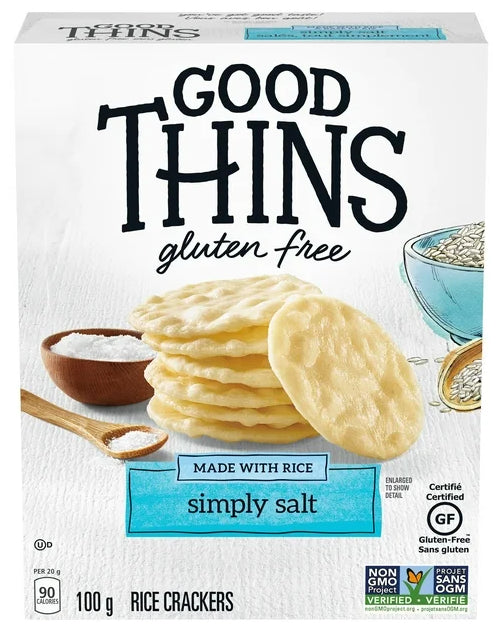 Good Thins, Simply Salt, Gluten Free, Rice Crackers, 100g