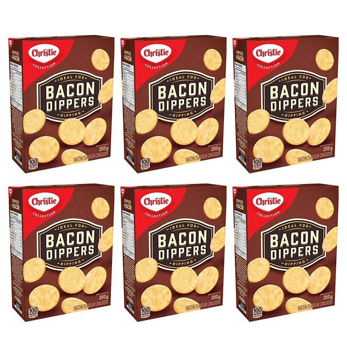 Christie Bacon Dippers Crackers, Ideal for Dipping, 200g/7.05oz Each 6 Boxes